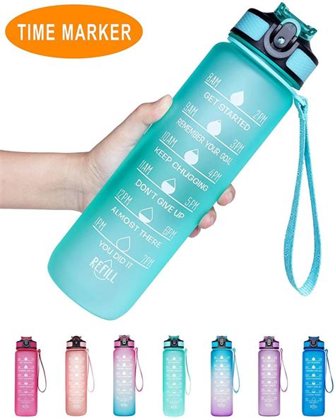 insulated water bottle with time marker|water bottle with hourly markings.